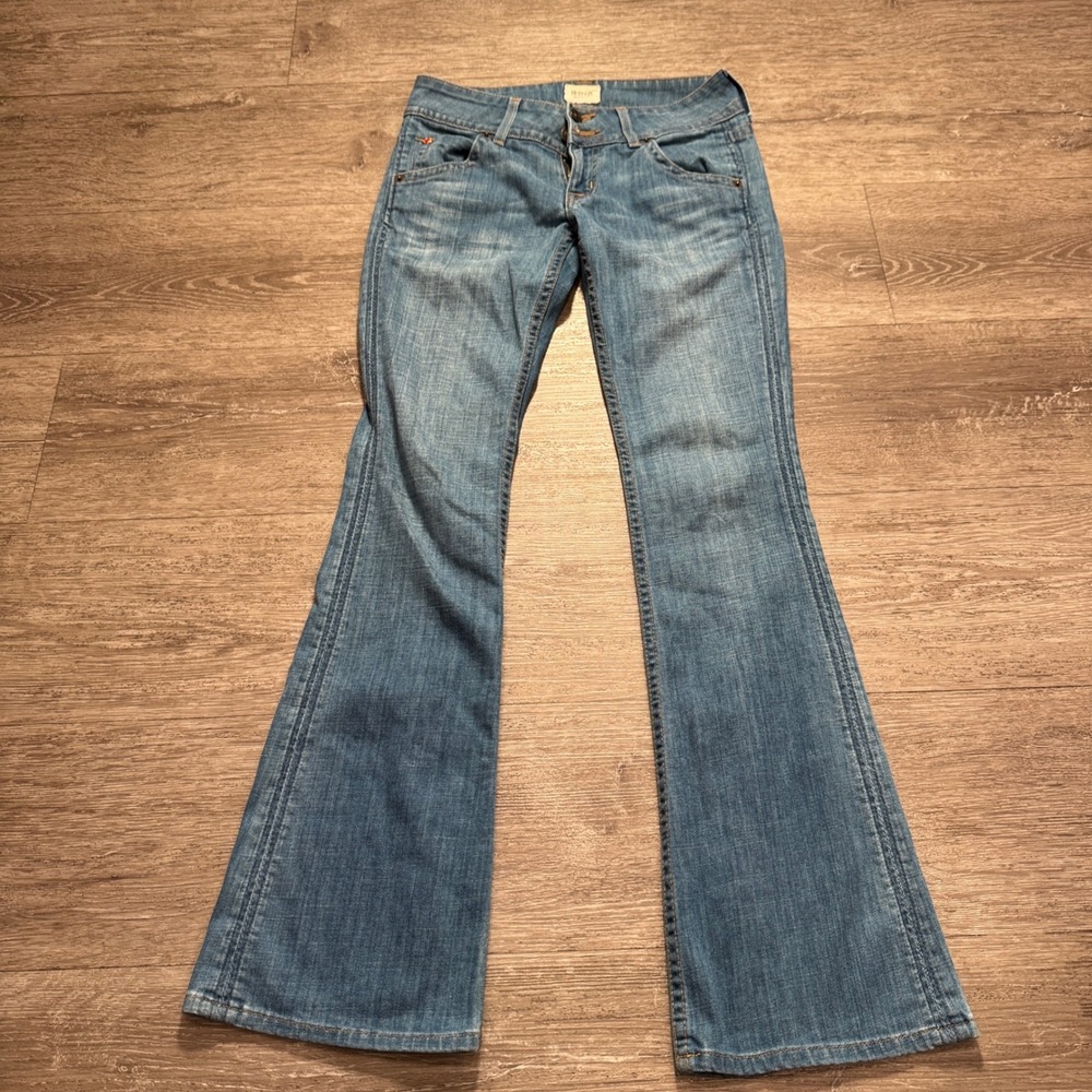Hudson  Bootcut Jeans Womens 24 Blue Cotton Denim Y2K Flare 27x30 Bell Bottom